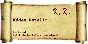 Kádas Katalin névjegykártya