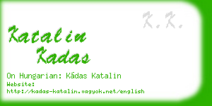 katalin kadas business card