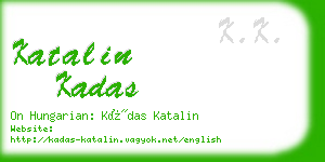 katalin kadas business card
